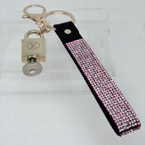 Louis Vuitton Lock and Key #228 with a Pink Rhinestone Wristlet Keychain